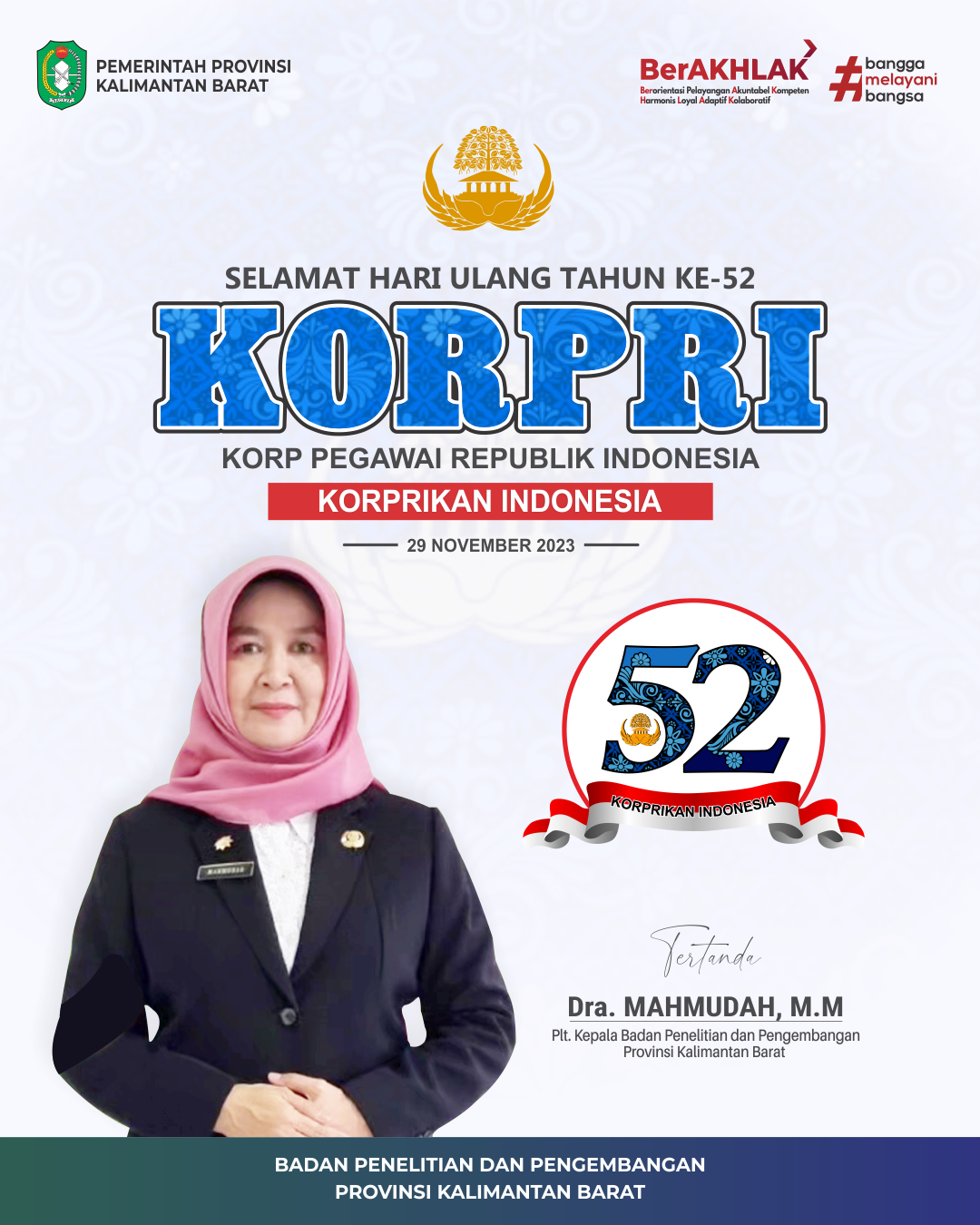 Selamat HUT Korpri Ke-52 Tahun 2023