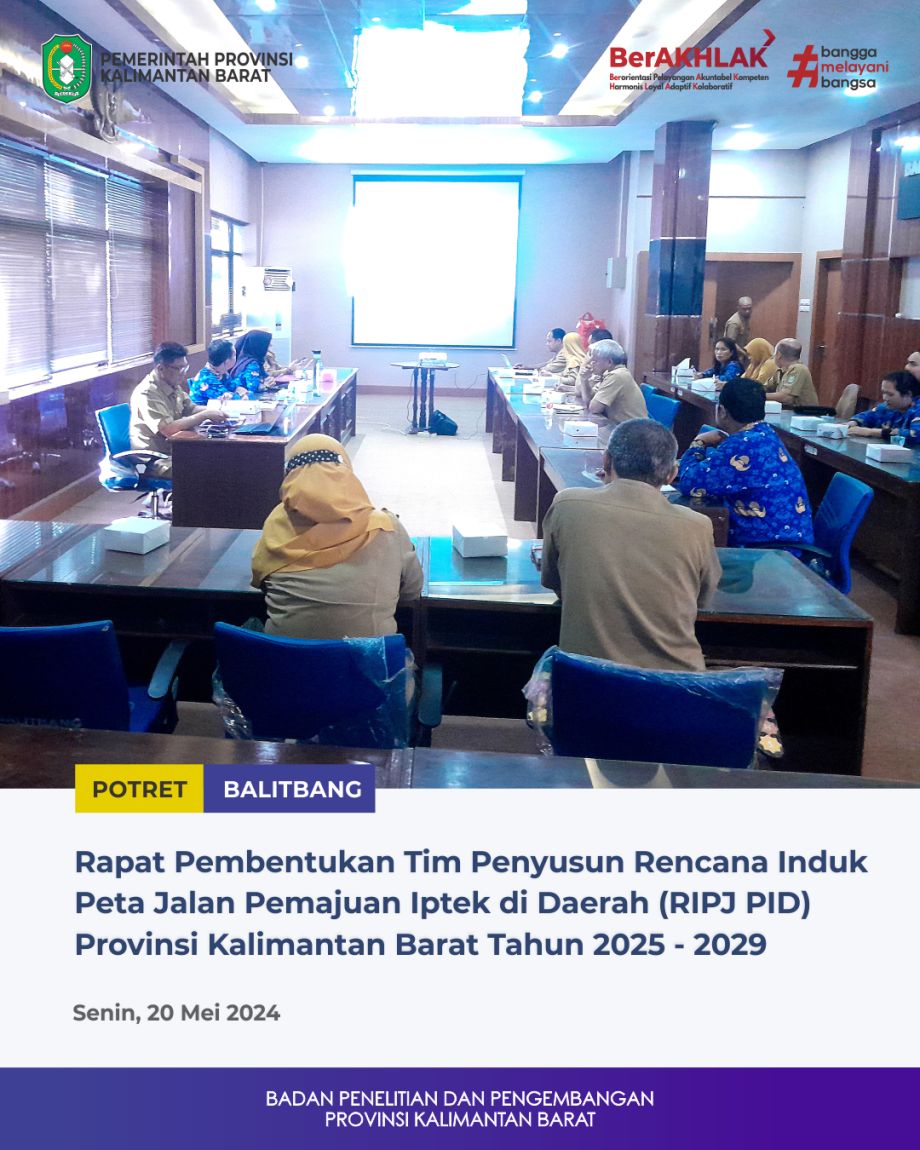 Rapat Pembentukan Tim Penyusun RIPJ PID Kalimantan Barat 2025-2029