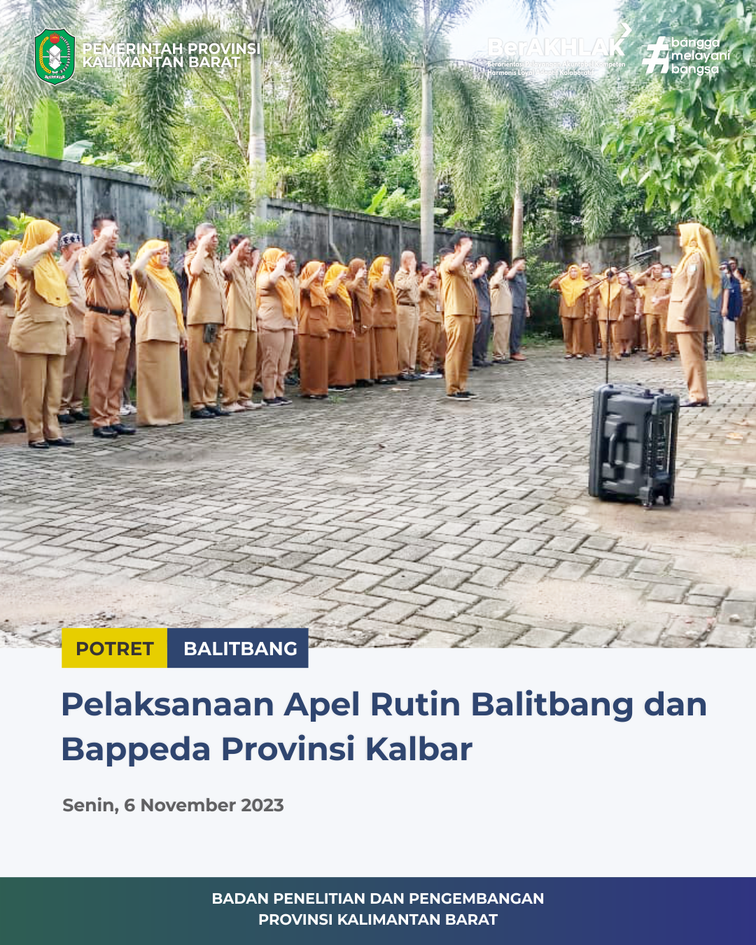 Pelaksanaan Apel Rutin 6 November 2023