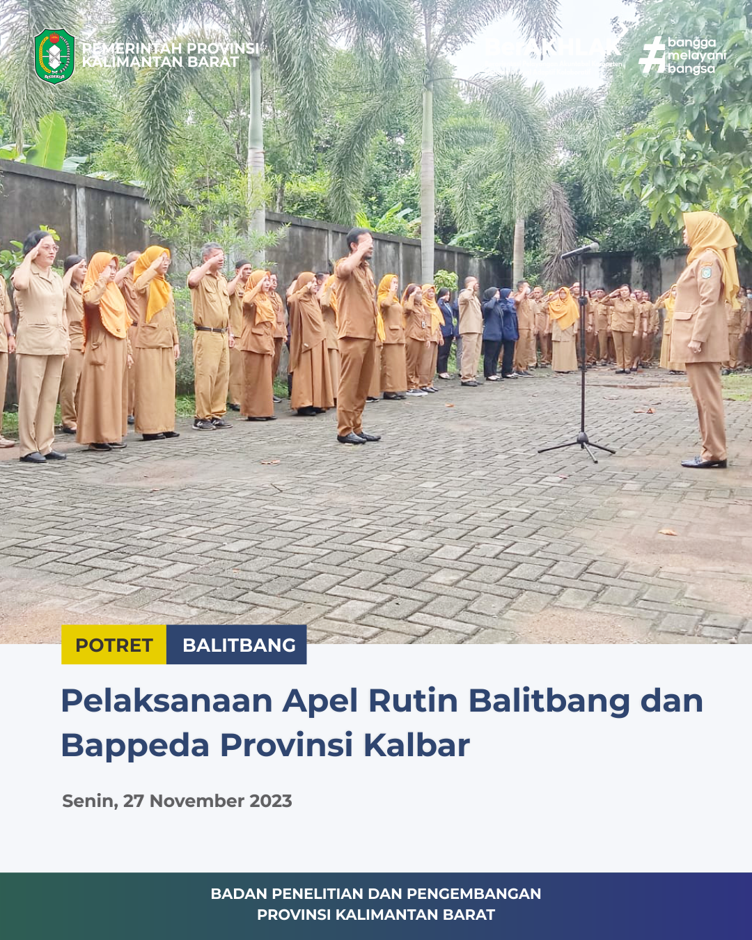 Pelaksanaan Apel Rutin 27 November 2023